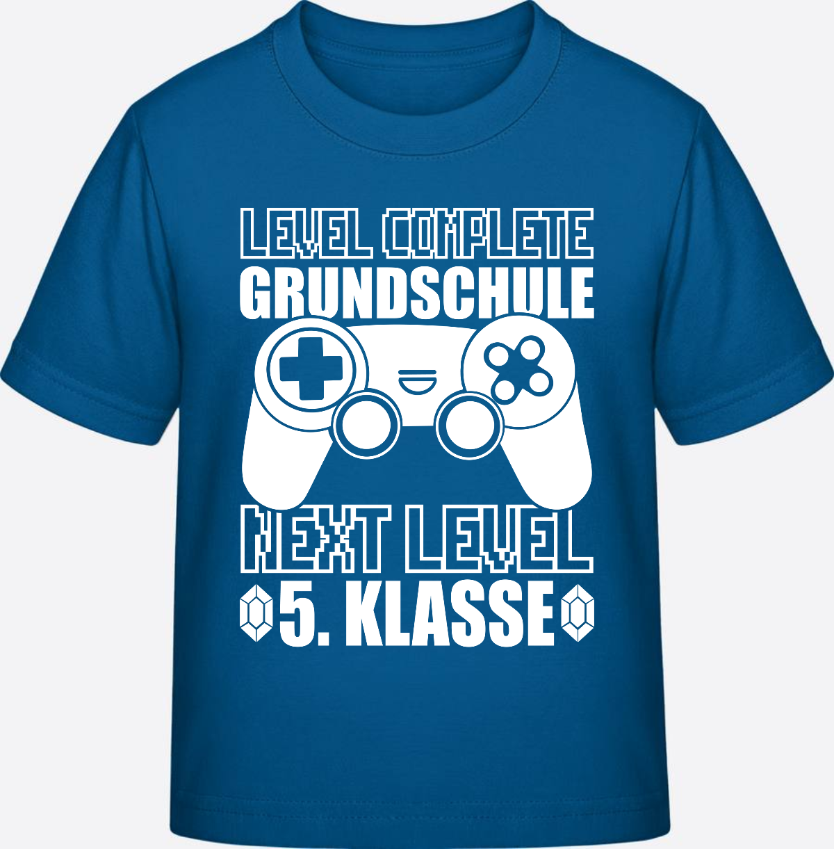 T-Shirt Next Level 5. Klasse personalisiert - weiß - Royal Blue