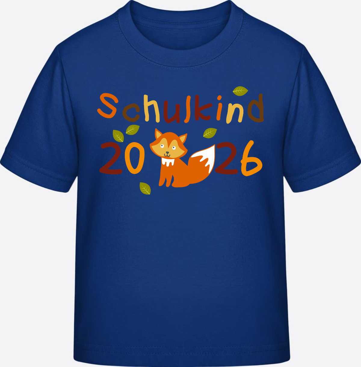 T-Shirt Schulkind 2026 Fuchs – personalisiert mit Name - Royal