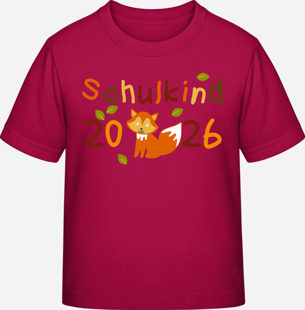 T-Shirt Schulkind 2026 Fuchs – personalisiert mit Name - Sorbet