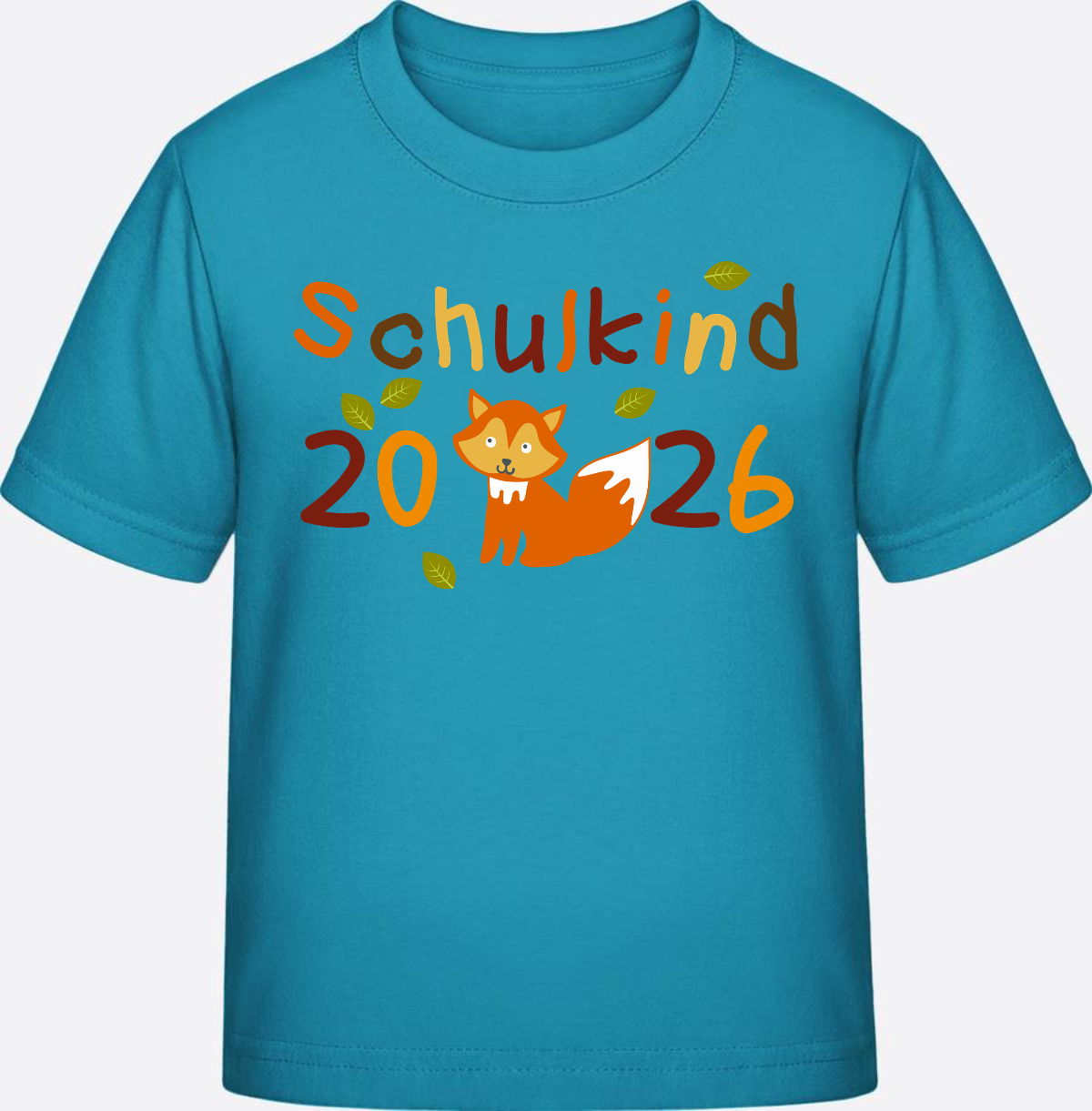 T-Shirt Schulkind 2026 Fuchs – personalisiert mit Name - Swimming Pool