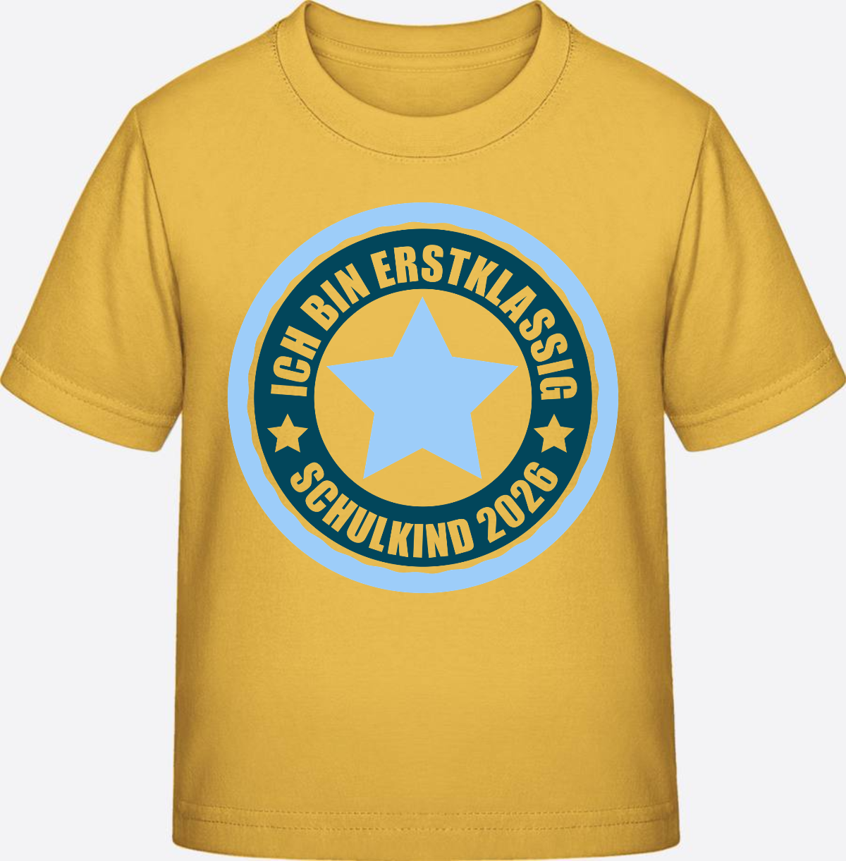 T-Shirt Schulkind 2026 - Ich bin erstklassig - Gold