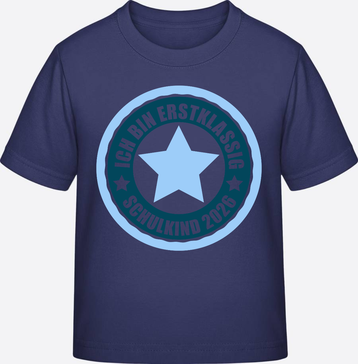 T-Shirt Schulkind 2026 - Ich bin erstklassig - Indigo