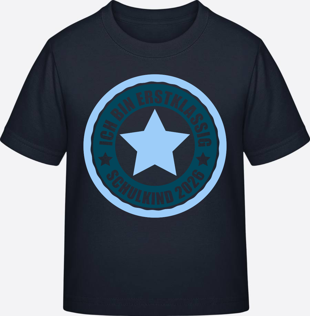 T-Shirt Schulkind 2026 - Ich bin erstklassig - Navy