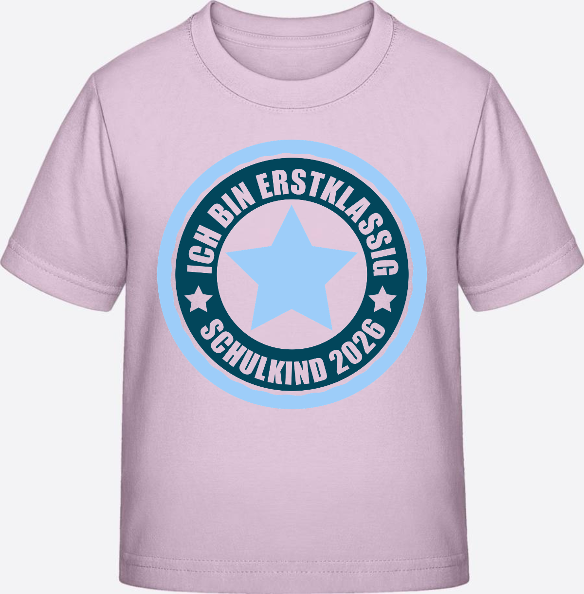 T-Shirt Schulkind 2026 - Ich bin erstklassig - Pink Sixties