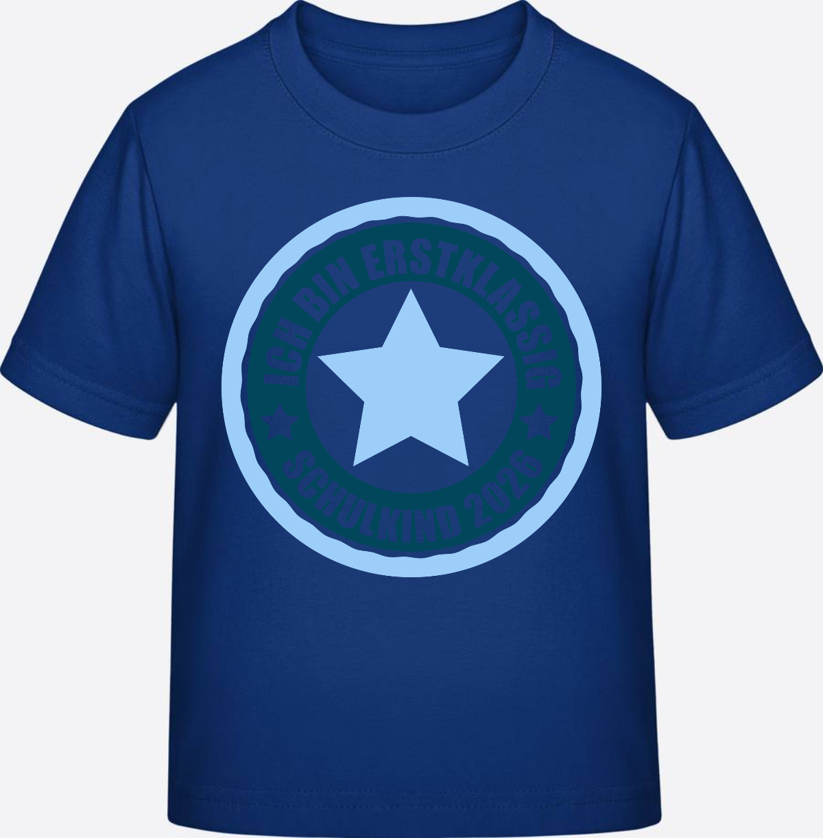 T-Shirt Schulkind 2026 - Ich bin erstklassig - Royal