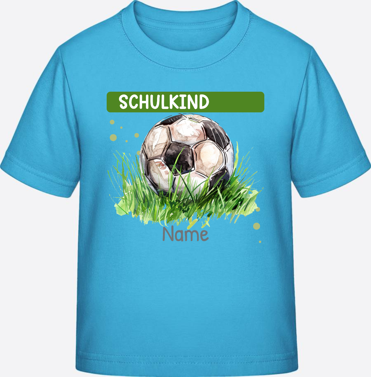 T-Shirt zur Einschulung – Personalisiertes Geschenk zum Schulstart - Aqua Blue
