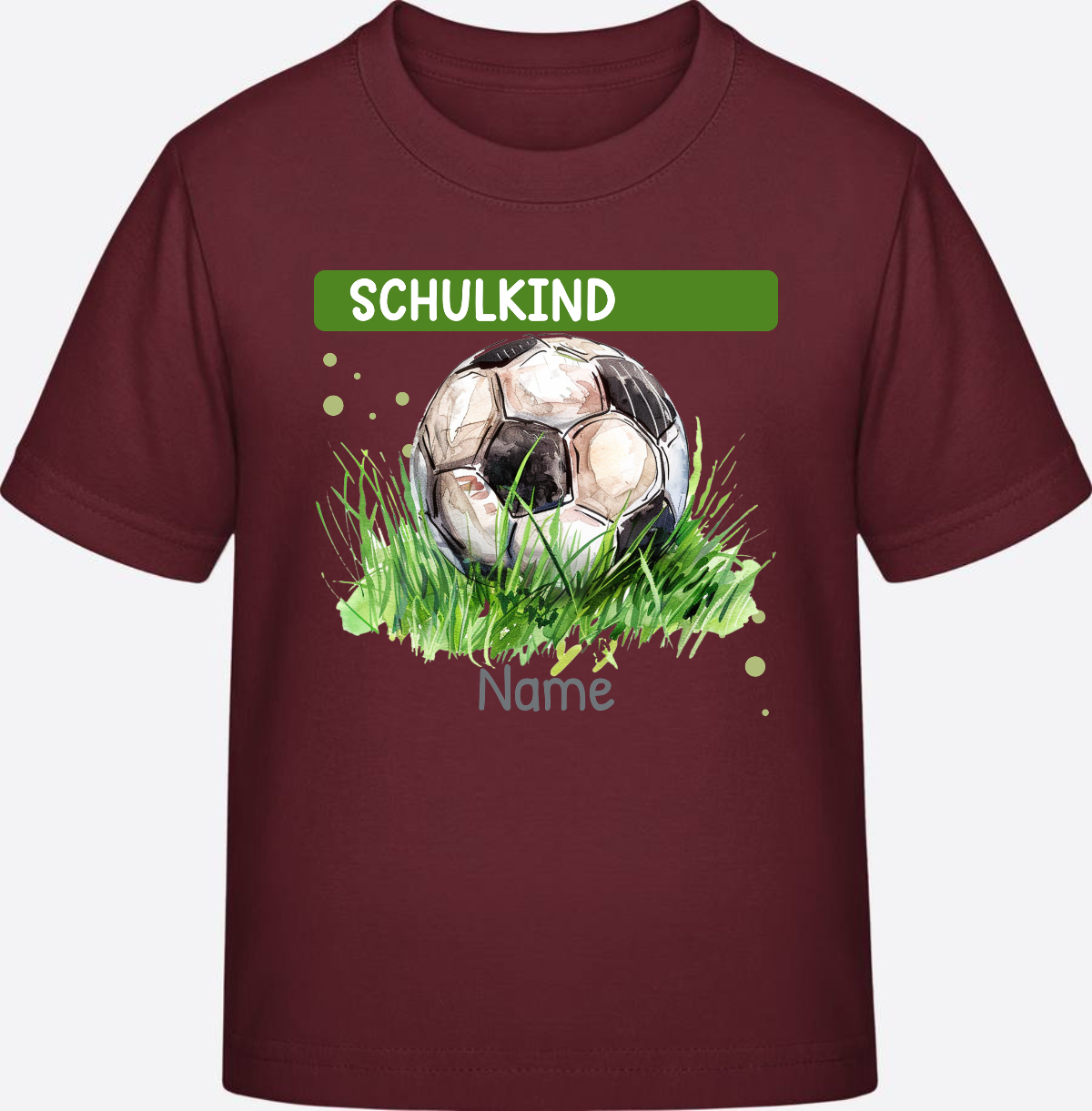 T-Shirt zur Einschulung – Personalisiertes Geschenk zum Schulstart - Burgundy