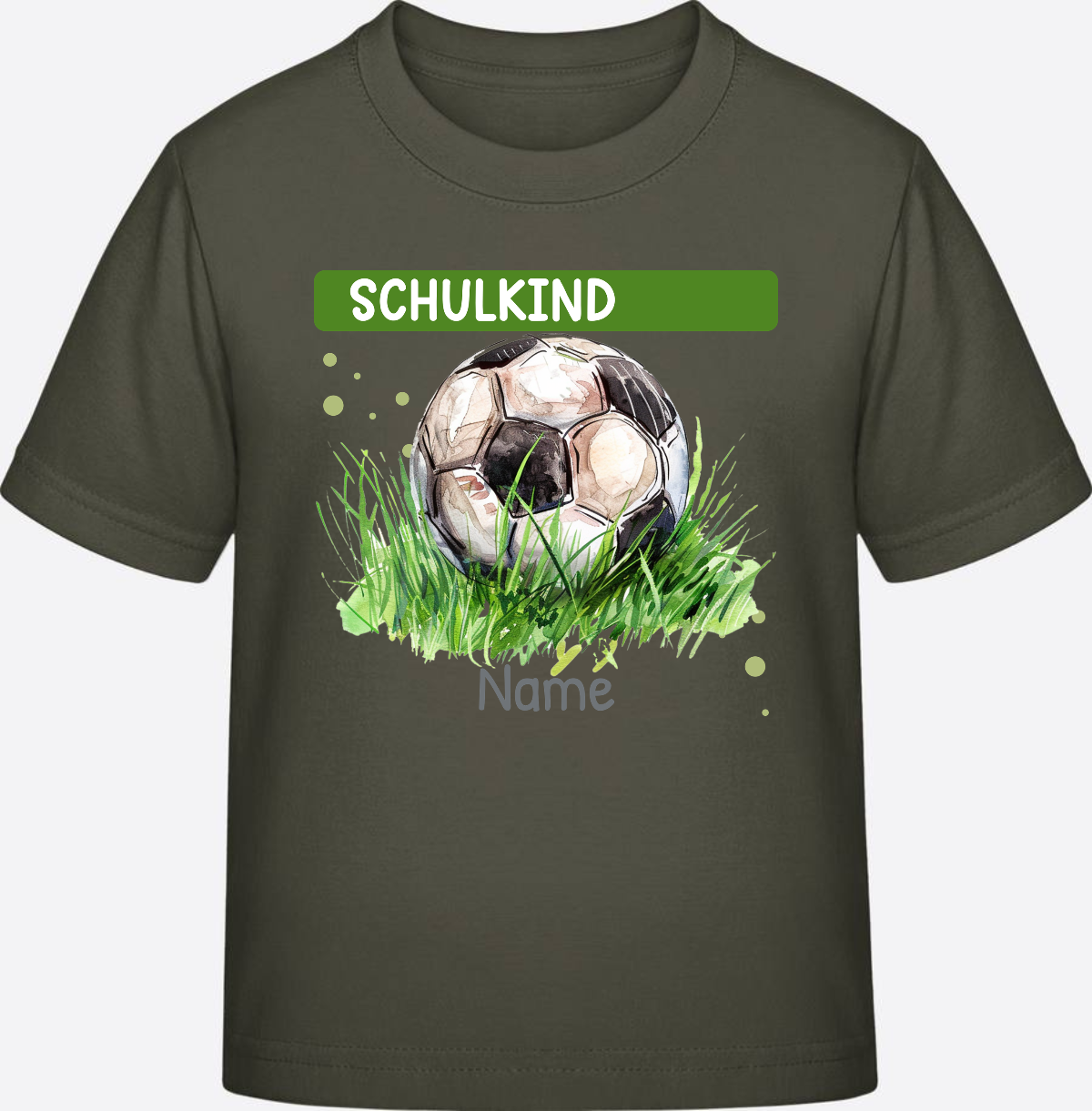 T-Shirt zur Einschulung – Personalisiertes Geschenk zum Schulstart - Khaki
