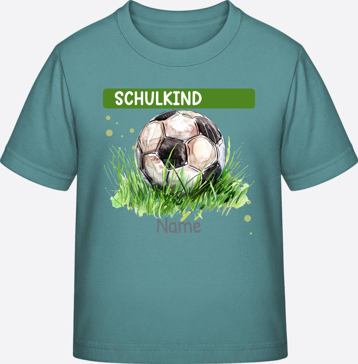 T-Shirt zur Einschulung – Personalisiertes Geschenk zum Schulstart - Teal Monstera