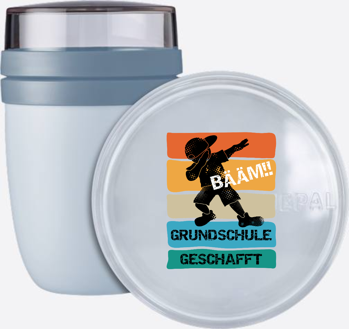 Tasse "Bääm! Grundschule geschafft" – Personalisiert mit Name - Nordic Blue