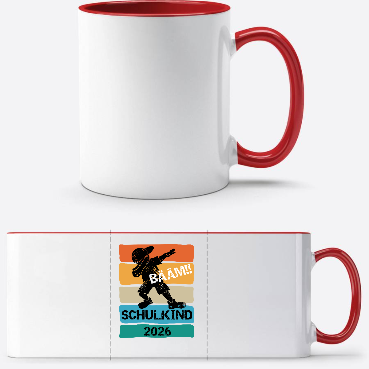 Tasse Bääm! Schulkind 2026 – Geschenk zur Einschulung - White/Red