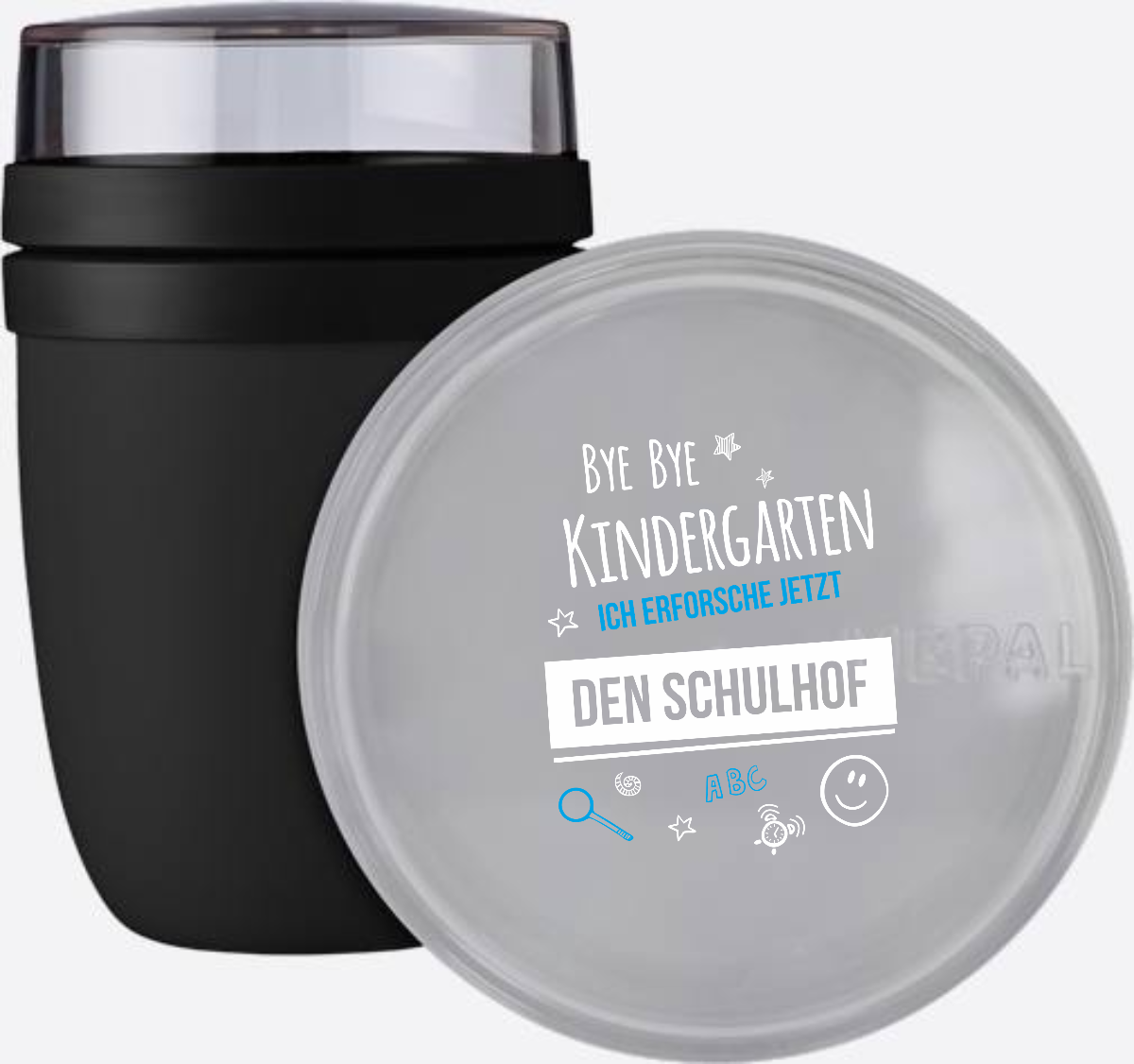 Tasse Bye Bye Kindergarten – Personalisiert zur Einschulung - Nordic Black