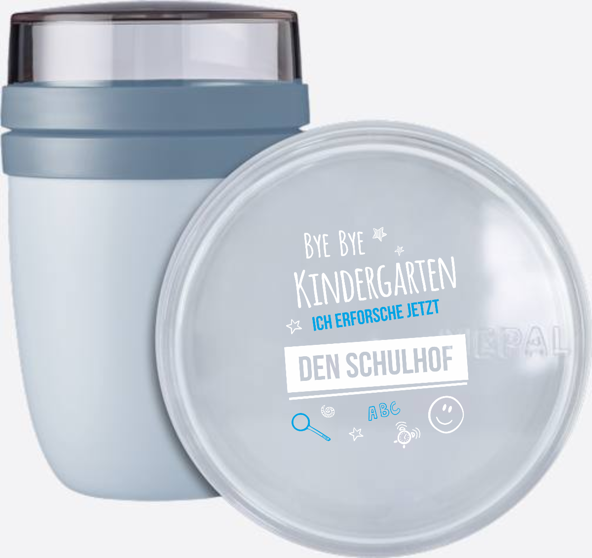 Tasse Bye Bye Kindergarten – Personalisiert zur Einschulung - Nordic Blue