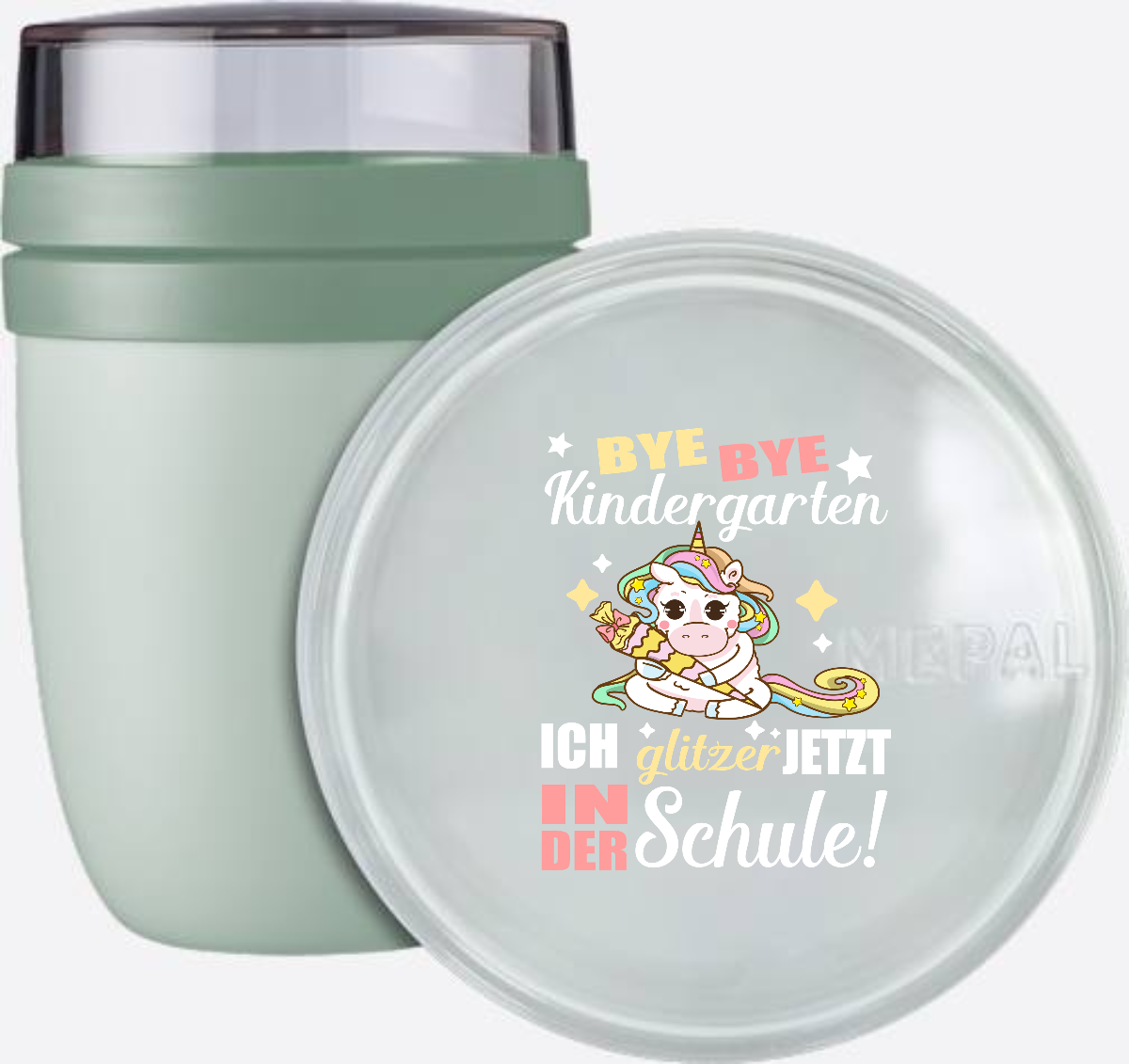Tasse Einhorn Bye Bye Kindergarten – Geschenk zur Einschulung - Nordic Sage