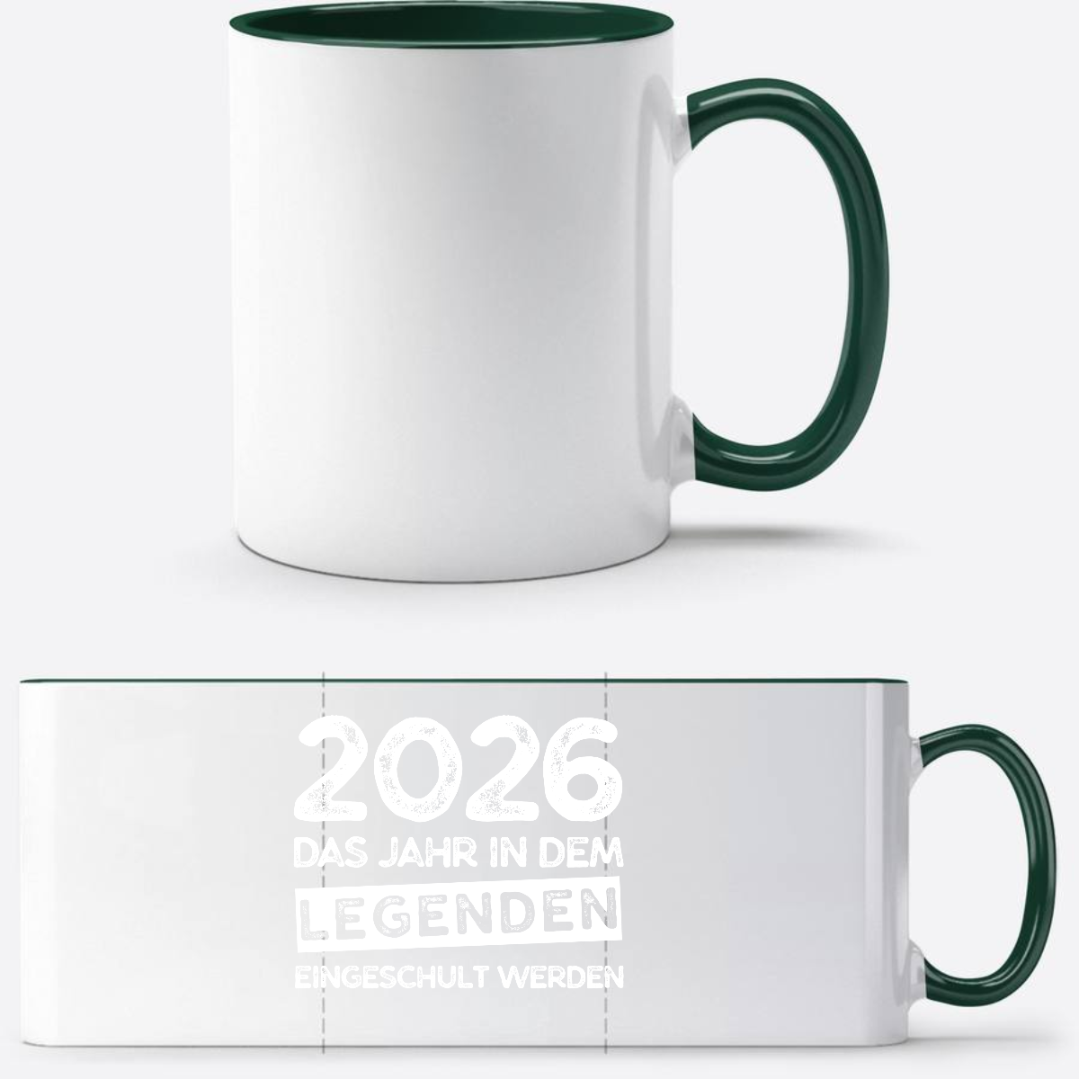 Tasse Einschulung 2026 – Legenden werden eingeschult (mit Name) - White/Petrol