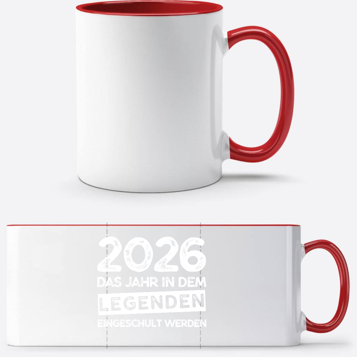 Tasse Einschulung 2026 – Legenden werden eingeschult (mit Name) - White/Red