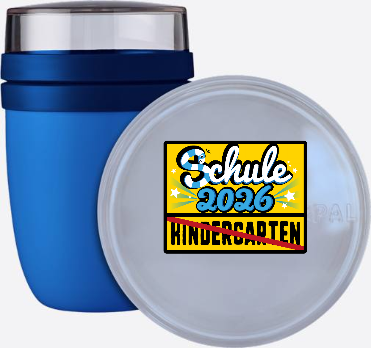 Tasse Einschulung 2026 – Ortsschild Schule personalisiert - Vivid Blue