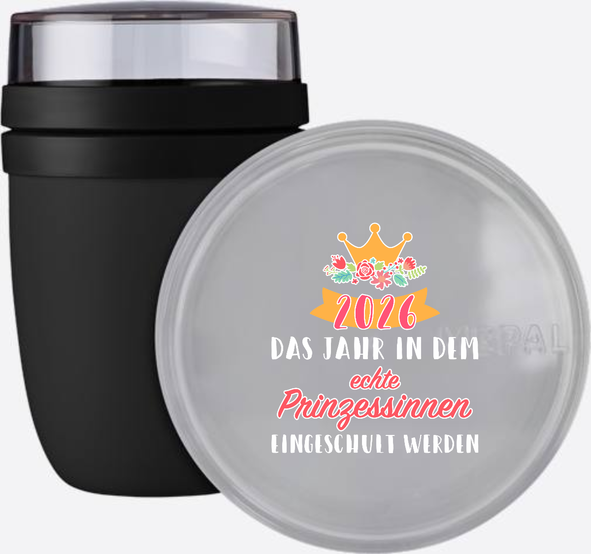 Tasse Einschulung 2026: Prinzessin – Personalisiert mit Name - Nordic Black