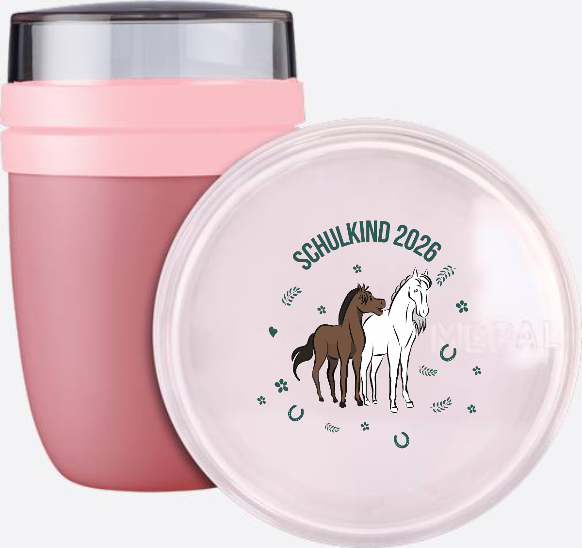 Tasse Einschulung 2026 – Schulkind Pferde mit Name - Vivid Mauve