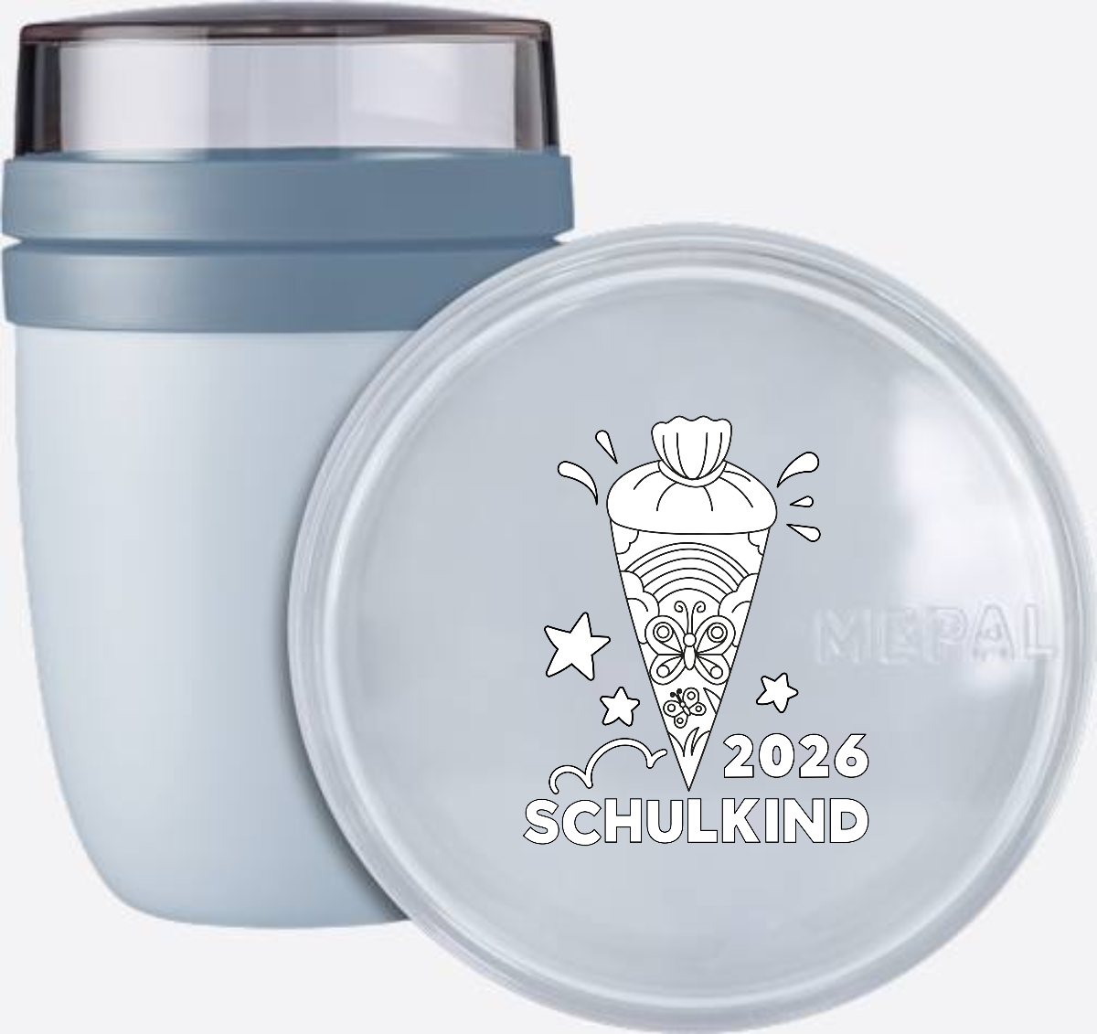 Tasse Einschulung 2026 – Schulkind Regenbogen zum Ausmalen - Nordic Blue