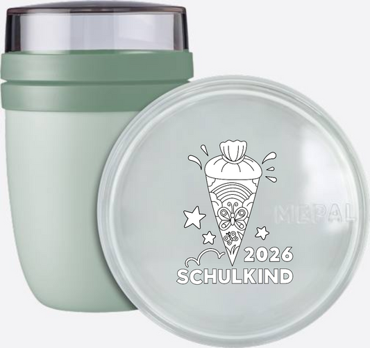 Tasse Einschulung 2026 – Schulkind Regenbogen zum Ausmalen - Nordic Sage