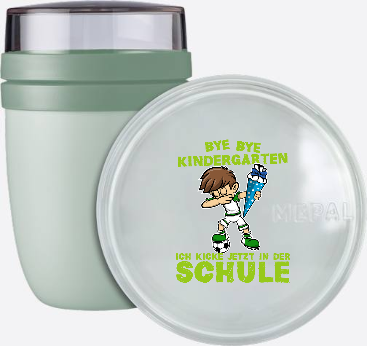 Tasse Einschulung: Bye Bye Kindergarten Fußball Dabbing - Nordic Sage