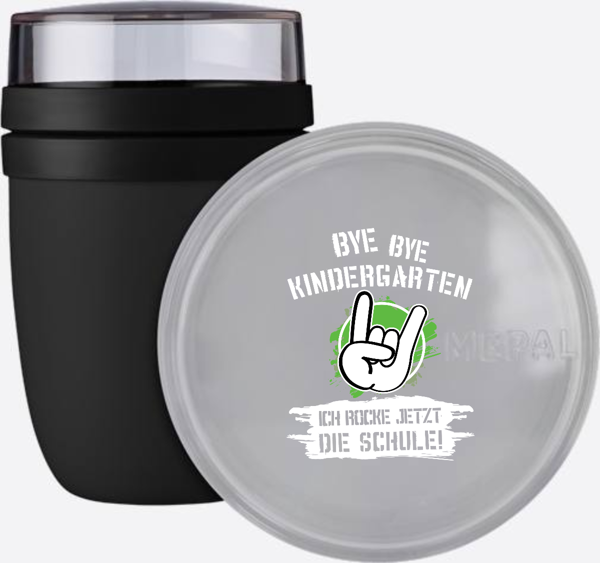 Tasse Einschulung: Bye Bye Kindergarten, ich rocke die Schule - Nordic Black