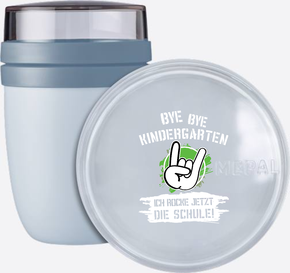 Tasse Einschulung: Bye Bye Kindergarten, ich rocke die Schule - Nordic Blue