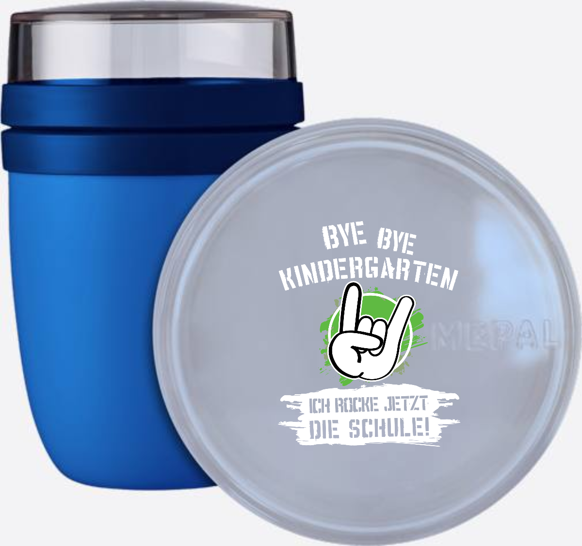 Tasse Einschulung: Bye Bye Kindergarten, ich rocke die Schule - Vivid Blue
