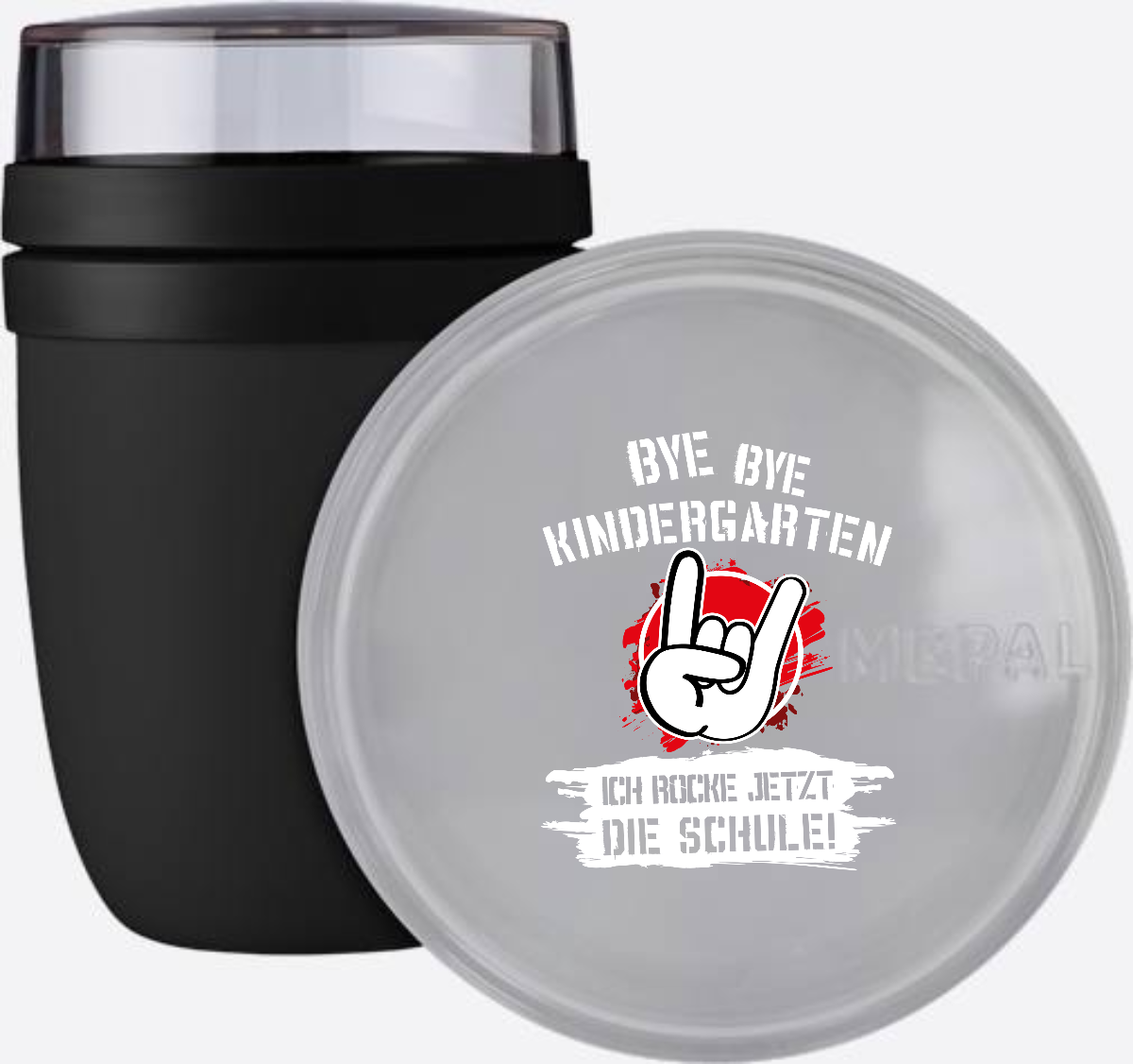 Tasse Einschulung: Bye Bye Kindergarten, ich rocke die Schule! - Nordic Black
