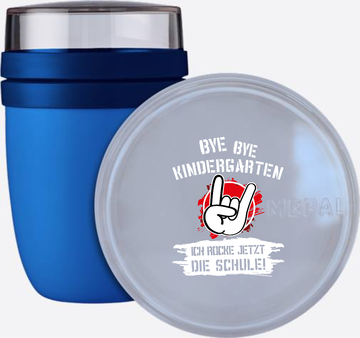 Tasse Einschulung: Bye Bye Kindergarten, ich rocke die Schule! - Vivid Blue