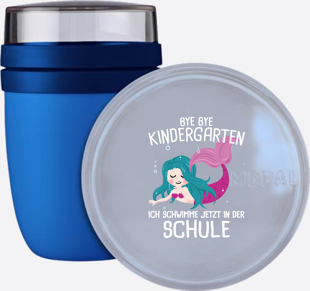 Tasse Einschulung: Bye Bye Kindergarten, ich schwimme jetzt! - Vivid Blue