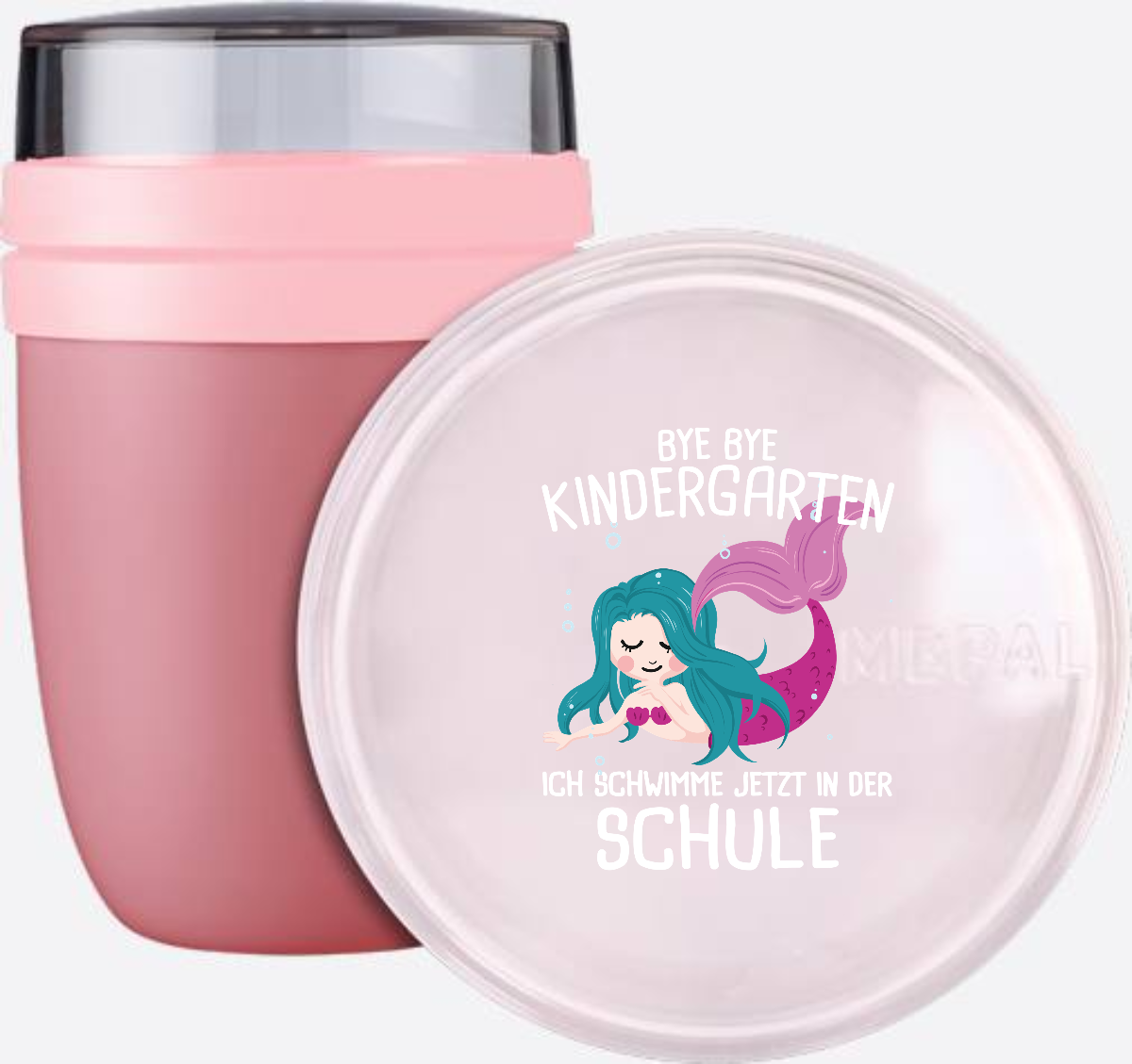 Tasse Einschulung: Bye Bye Kindergarten, ich schwimme jetzt! - Vivid Mauve
