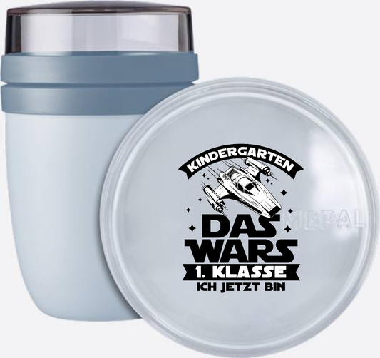 Tasse Einschulung: Kindergarten Das Wars – Personalisiert mit Name - Nordic Blue