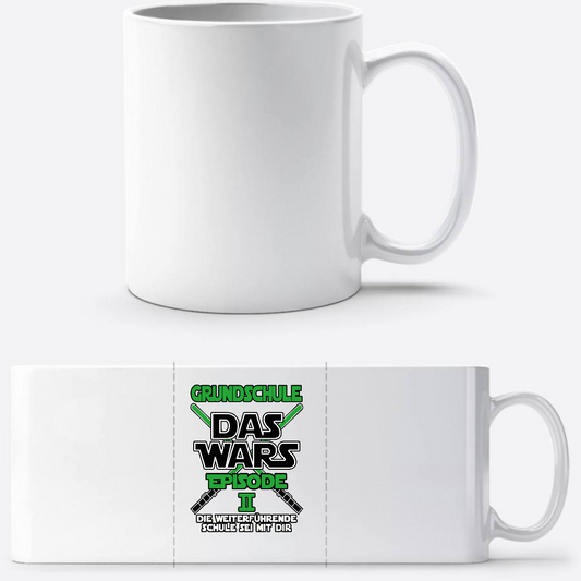 Tasse Grundschule Das Wars Episode 2 – Personalisiert mit Name - Weiß