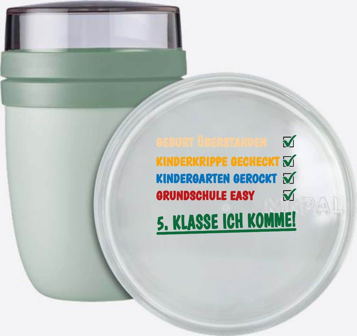 Tasse "Grundschule überstanden – 5. Klasse" mit Name - Nordic Sage