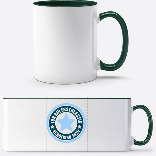 Tasse „Ich bin erstklassig“ – Schulkind 2026 Geschenk - White/Petrol