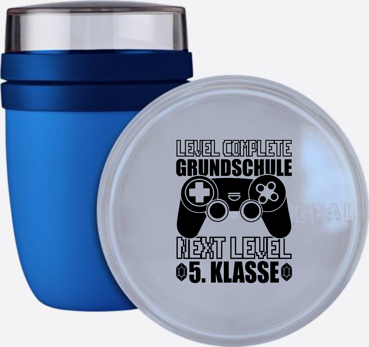 Tasse Level Complete 5. Klasse mit Namen – Geschenk Schulstart - Vivid Blue
