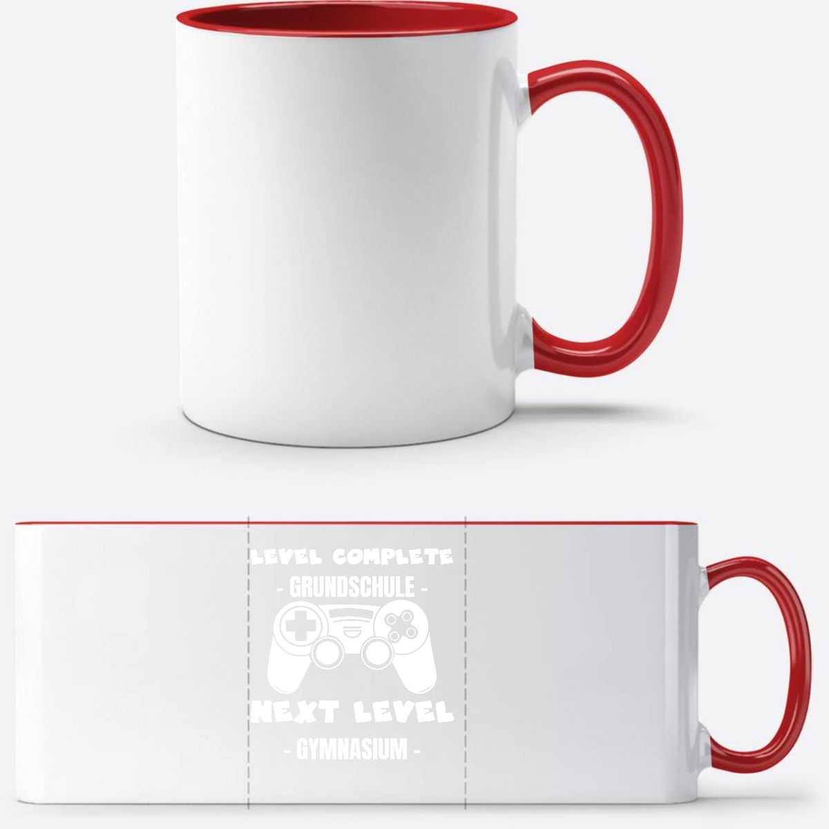 Tasse Next Level Gymnasium – Personalisiert mit Namen - White/Red
