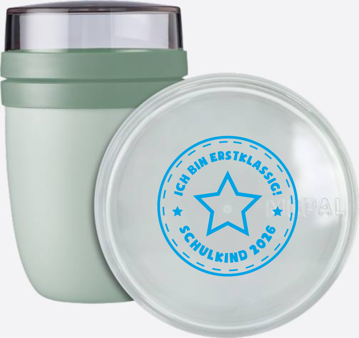 Tasse Schulkind 2025 – Ich bin erstklassig Stern hellblau - Nordic Sage