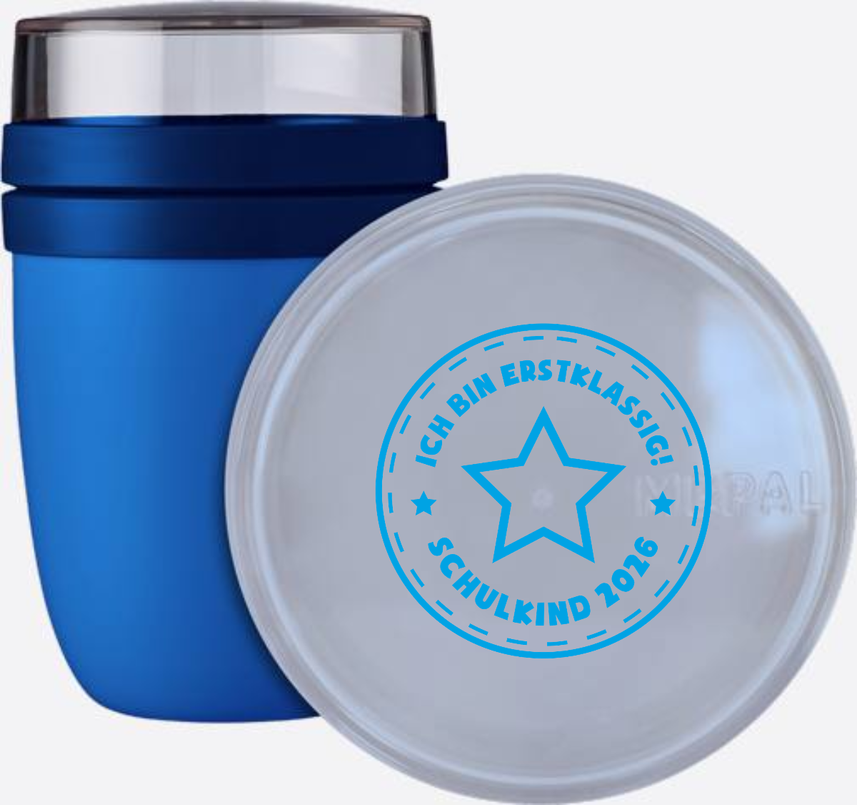 Tasse Schulkind 2025 – Ich bin erstklassig Stern hellblau - Vivid Blue