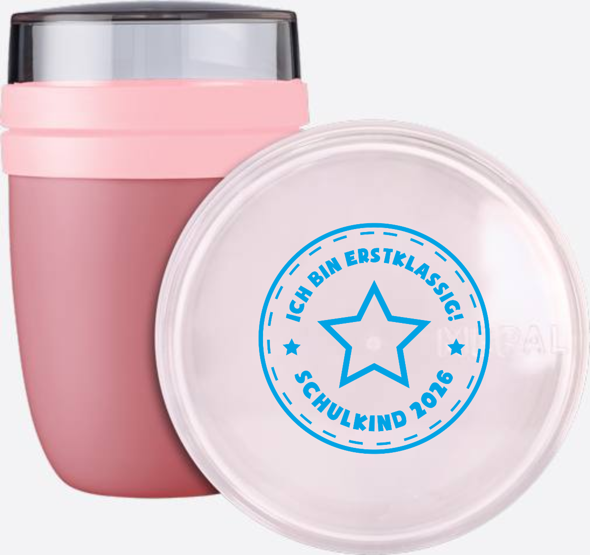 Tasse Schulkind 2025 – Ich bin erstklassig Stern hellblau - Vivid Mauve
