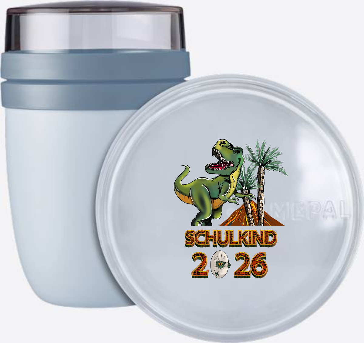 Tasse Schulkind 2025 T-Rex Dino – Personalisiert mit Name - Nordic Blue