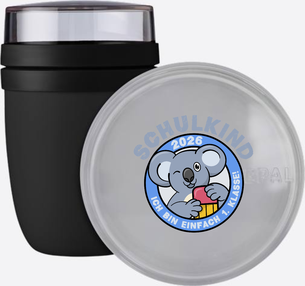 Tasse Schulkind 2026 – 1. Klasse Koala mit Name - Nordic Black