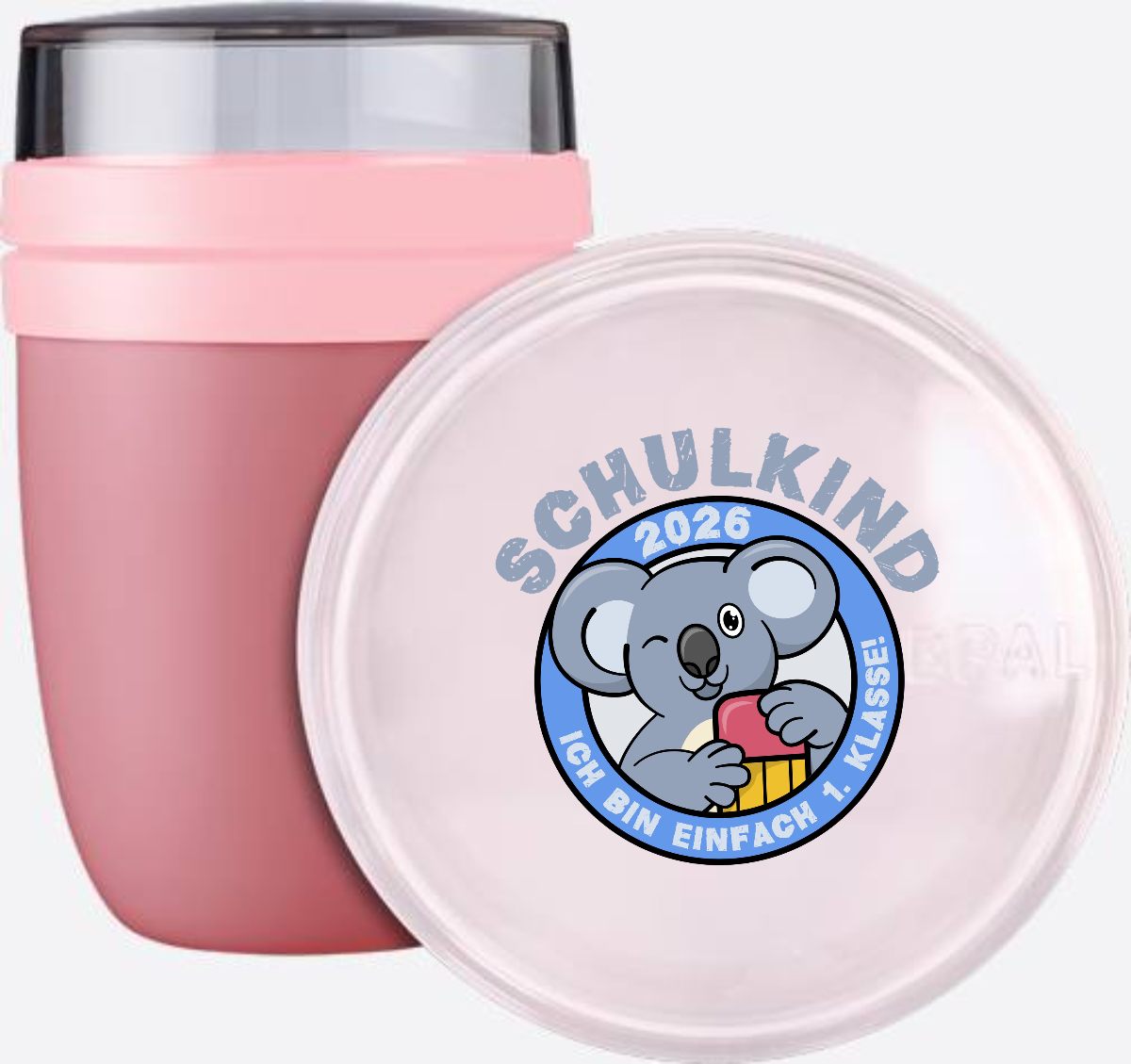Tasse Schulkind 2026 – 1. Klasse Koala mit Name - Vivid Mauve