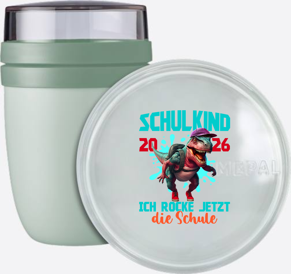 Tasse Schulkind 2026: Dino T-Rex – Ich rocke die Schule - Nordic Sage