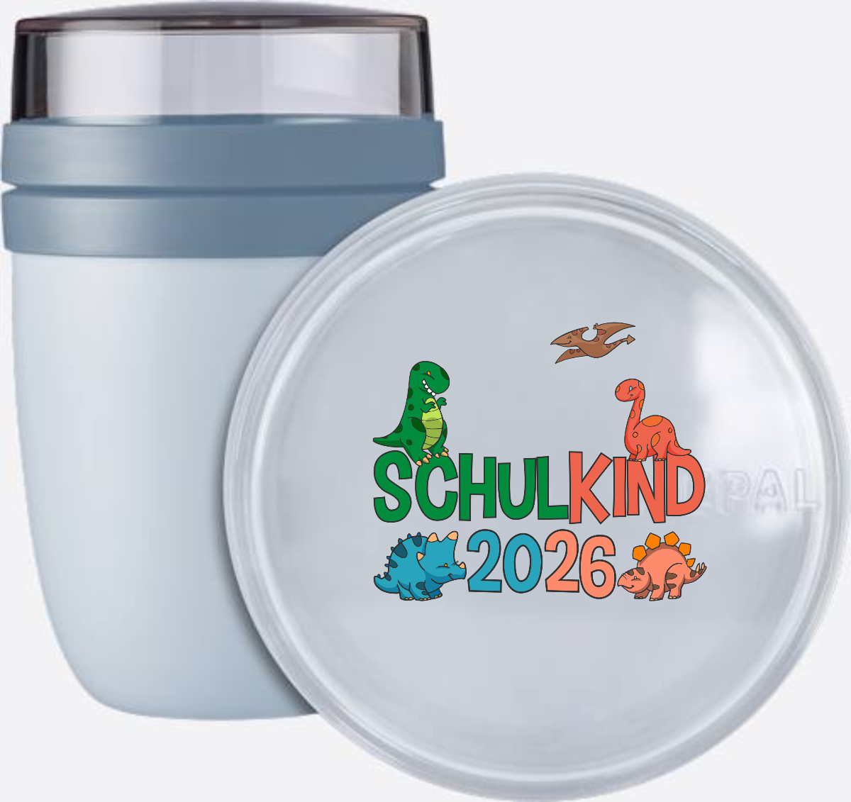 Tasse Schulkind 2026 Dinosaurier mit Name zur Einschulung - Nordic Blue