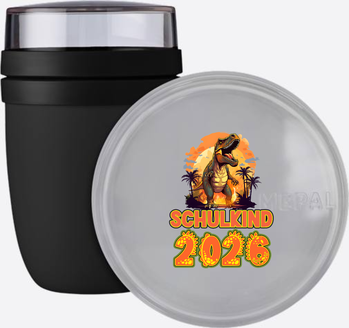Tasse Schulkind 2026 Dinosaurier – Personalisiert mit Namen - Nordic Black