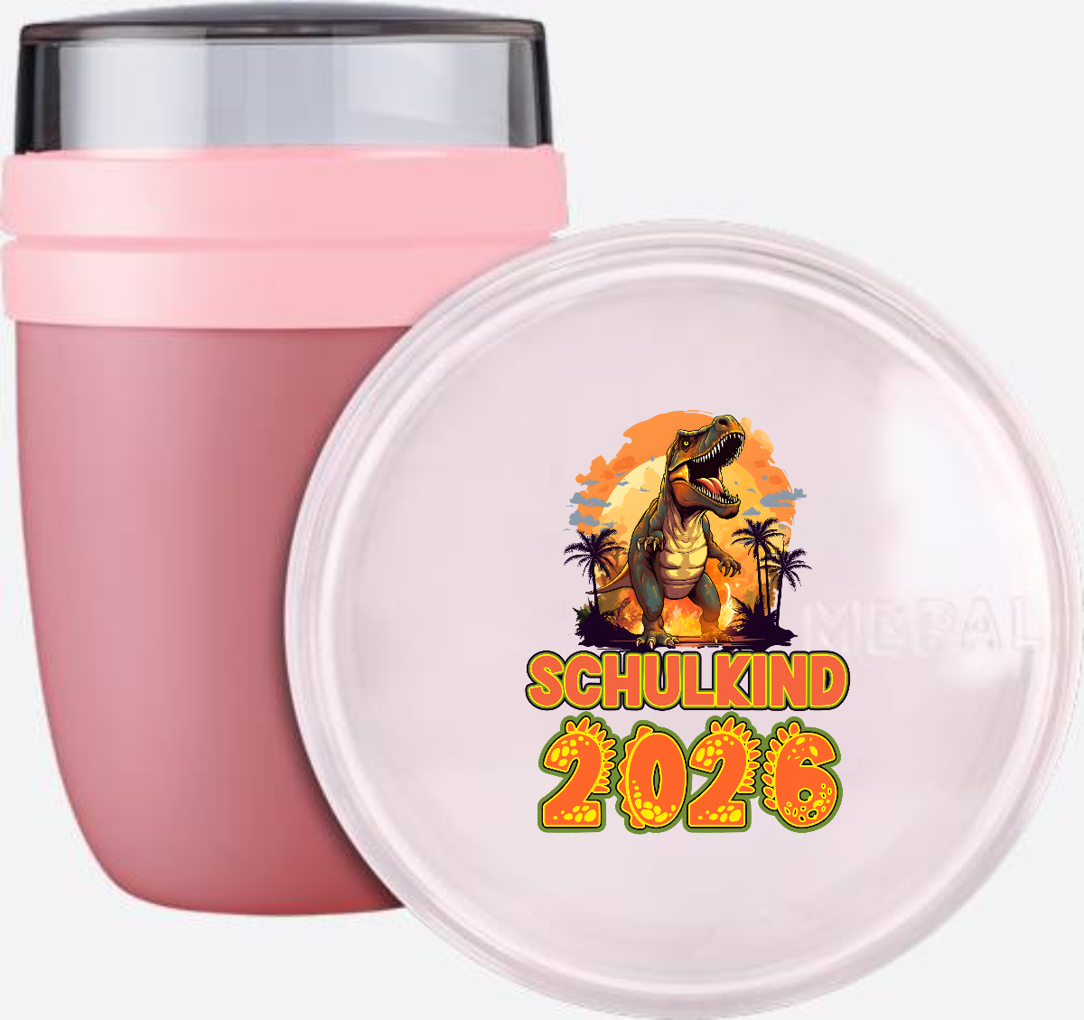 Tasse Schulkind 2026 Dinosaurier – Personalisiert mit Namen - Vivid Mauve