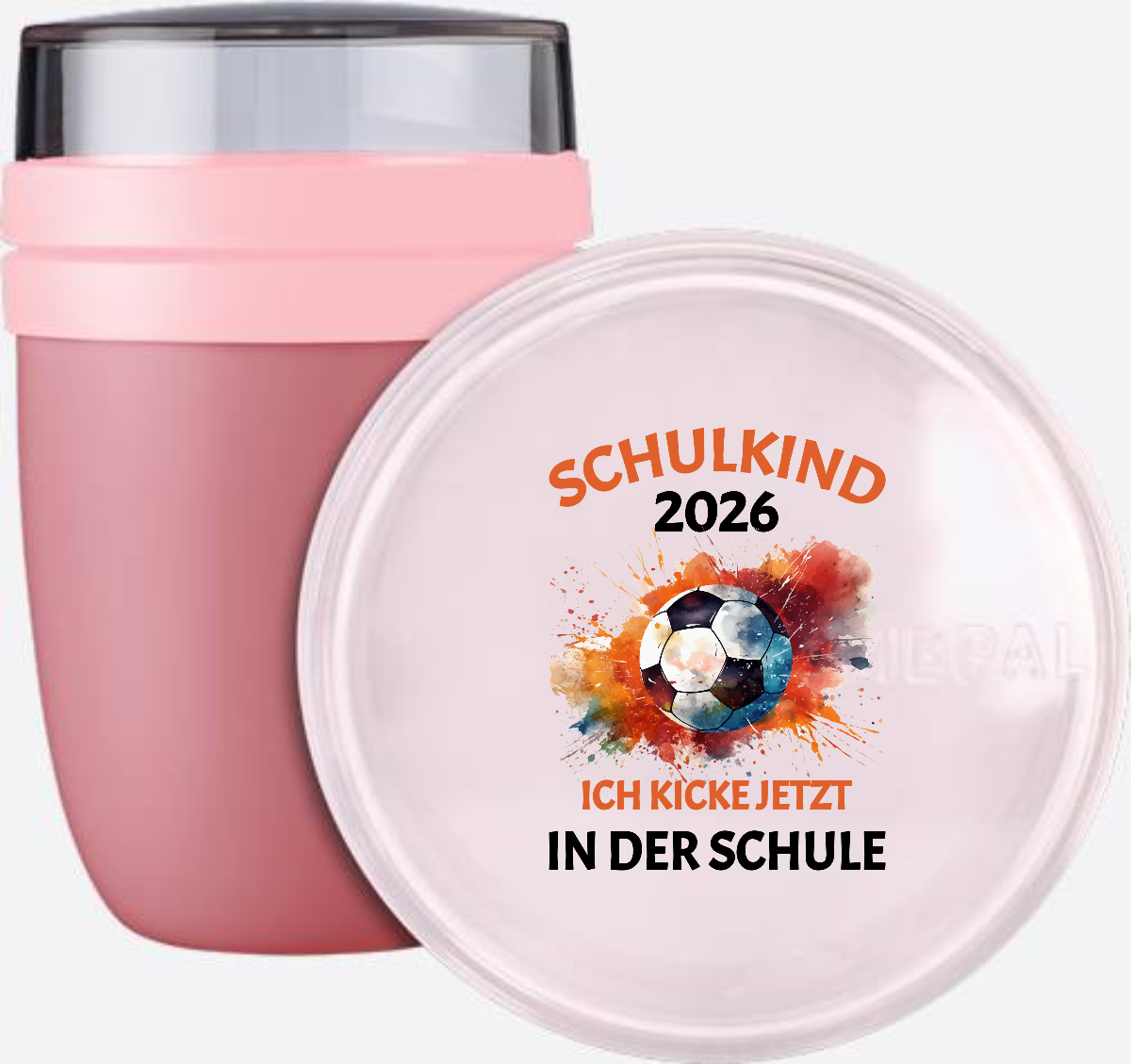 Tasse Schulkind 2026 Fußball - Ich kicke jetzt in der Schule - Vivid Mauve